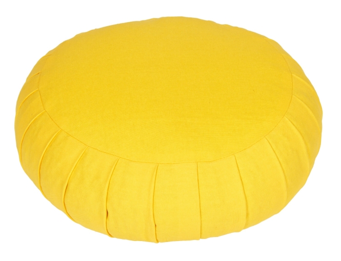 Coussin de méditation / coussin de yoga Zafu BASIC avec ZIP vitellus