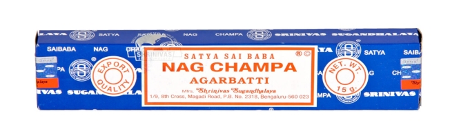 Bâtonnets d'encens Nag Champa original - bleu - paquet de 15 g 