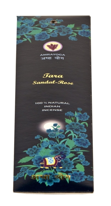 Bâtonnets d'encens indiens Tara Sandal Rose - 100 % naturel 