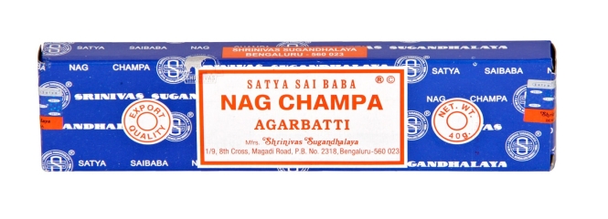 Bâtonnets d'encens Nag Champa original - bleu - paquet de 40 g 