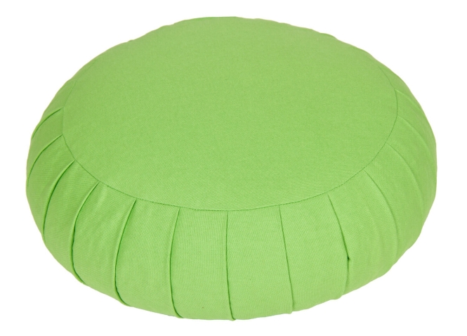 Coussin de méditation / coussin de yoga Zafu BASIC avec ZIP vert pomme