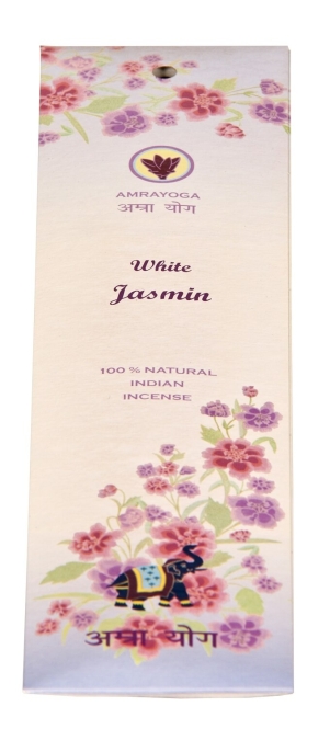 Bâtonnets d'encens indiens - jasmin blanc - 100 % naturel 