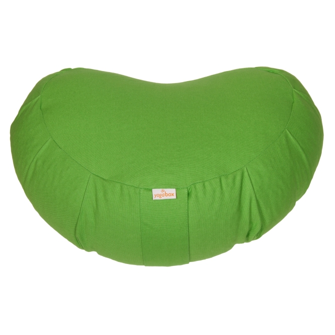 Coussin de méditation Zafu ZEN Crescent BASIC avec ZIP vert pomme