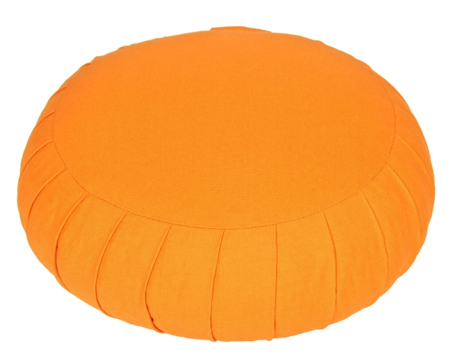 Coussin de méditation / coussin de yoga Zafu BASIC avec ZIP orange