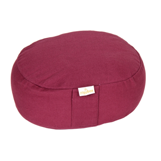 Mini-coussin de méditation Yogilino® ovale BASIC aubergine